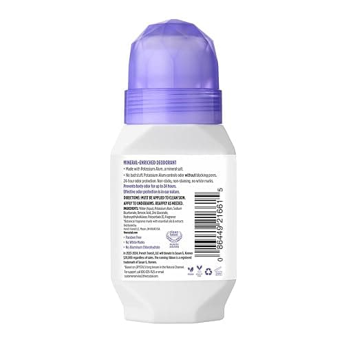 Crystal Mineral Deodorant Roll-On, Lavender & White Tea, Purple, 2.25 Fl Oz thumbnail 2