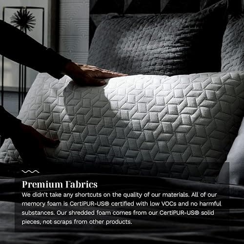 LUXOME LAYR Adjustable Firmness & Loft Pillow - Completely Customizable - Memory Foam - Cooling Cover - Standard/Queen thumbnail 2