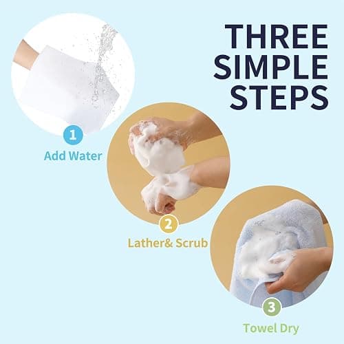 HYGIENJOY-21% Larger,No Rinse Bathing Wipes for Adults-Rinse Free Bath Sponges,Soap Infused,Dry Shower Wipes for Elderly,For Camping,Hiking,GYM,Post Surgery Must Haves, (25 Counts) thumbnail 3