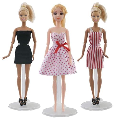 UCanaan 10 Pcs Doll Stands Display Holder for 11.5 Inch Dolls White Transparent Model Support Frame Prop Up Girl Dolls Suitable for 11.8’’ 1/6 Dolls Accessories thumbnail 5