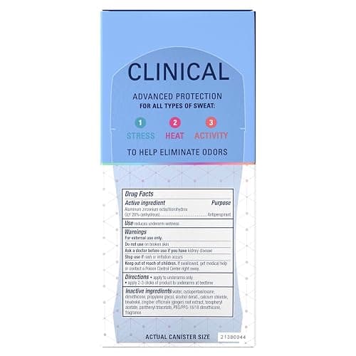 Secret Clinical Strength 100HR Sweat & Odor, Clear Gel Antiperspirant Deodorant for Women, 3X Stress Protection with Hyaluronic Acid, PH Balancing Minerals, Completely Clean Scent, 2.6 oz thumbnail 11