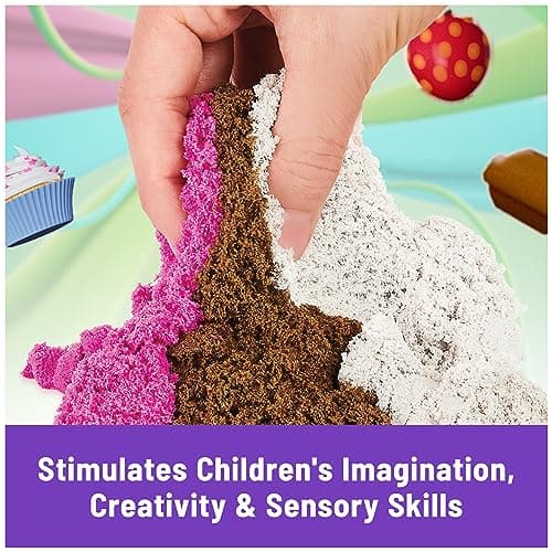 Kinetic Sand Scents, Ice Cream Treats Playset with 3 Colors Scented Play Sand & 6 Tools, Sensory Toys for Kids Ages 3 and up thumbnail 5