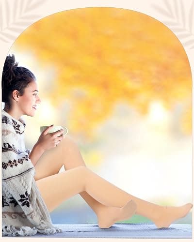 Foaincore 4 Pairs Fleece Lined Tights Women Fleece Lined Leggings Warm Tights Thermal Translucent Leggings for Winter thumbnail 5