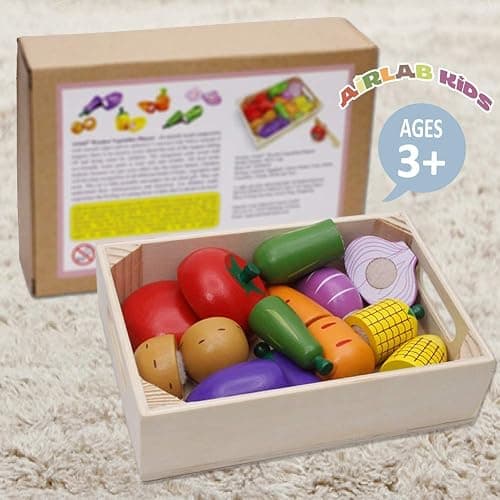 Airlab Wooden Play Food Fruits Toy and Wooden Play Food Vegetables Toy thumbnail 7