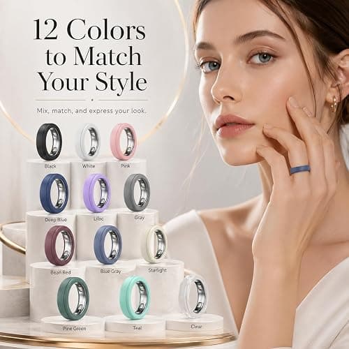 2 Pack Ring Cover for Oura Ring 5, Anti-Scratch Silicone Protector Cover Case for Oura Ring Gen 5 thumbnail 9