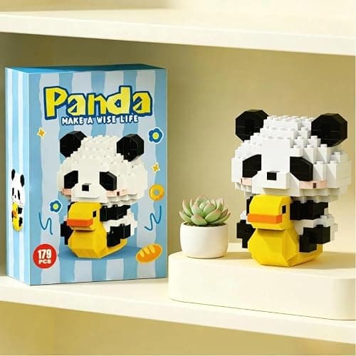 1PCS Panda on Rocking Chair Hand-Assembled Figurine with Display Base, Cute Animal Desk Decor, Playful Theme Collectible Statue for Home Office Shelf thumbnail 5