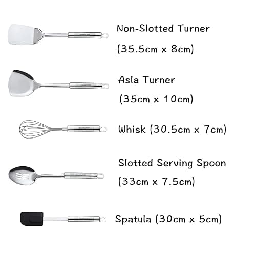 Maphyton Cooking Utensil Set, 11 PCS Stainless Steel Kitchen Utensil Set, Nonstick Kitchen Gadgets Cookware Set with Spatula thumbnail 4