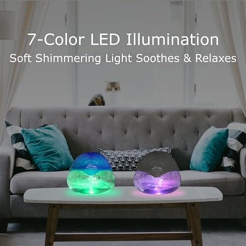 Sirena Twister Air Purifier (Black) - Water Filter Air Washer For Home and Office - Essential Oil Aroma Diffuser With LED Night light - Small Air Cleaner For Smoke and Pets thumbnail 6