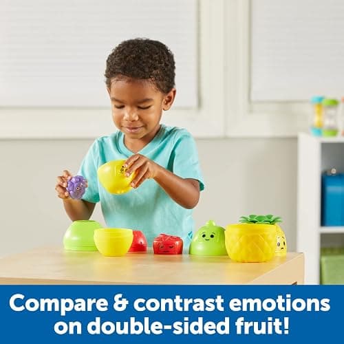 Learning Resources Big Feelings Nesting Fruit Friends - Fine Motor Toys, Social Emotional Skills Regulation Tools for Kids, Gifts for Boys and Girls, Classroom Must Haves, Occupational Games thumbnail 3