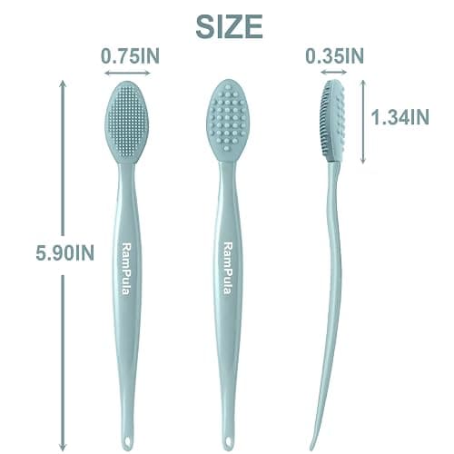 3 Pcs Lip Scrub Brush, Silicone Lip Scrubber Exfoliator, 3-in-1 Double-Sided Lip Brush Tool for Men Women Lip Lightening, Gentle Lip Exfoliator Scrubber Tool for Dark Lips thumbnail 8