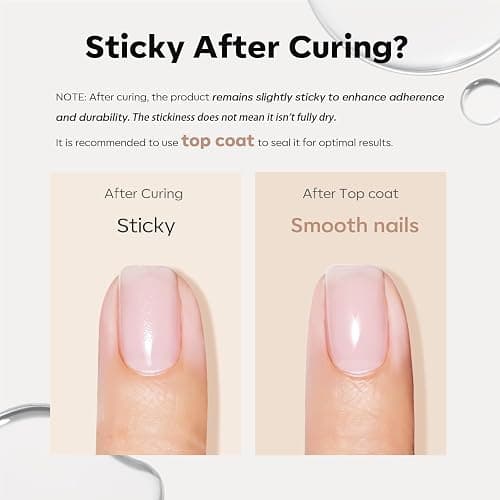 modelones Builder Nail Gel, 7-in-One Clear Builder for Nails, LED Lamp Cured Color Rubber Base Gel Polish Coat Strengthener Thickening Extension Rhinestone Glue in a Bottle for DIY Home Salon Gifts thumbnail 3
