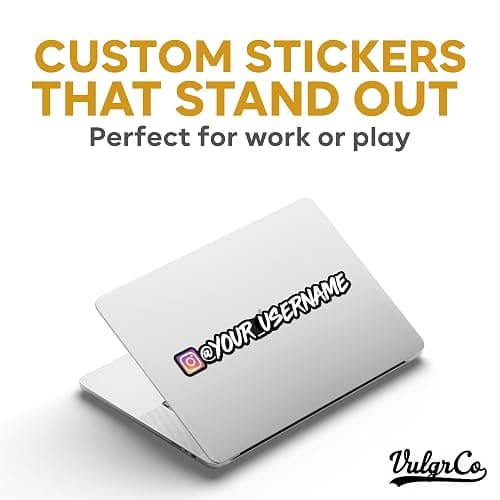 VulgrCo Custom Social Media Stickers, Custom Car Stickers for Social Media | Compatible with Instagram, Facebook, Youtube, Personalized Handles, Clean Username Display with Multiple Background Options thumbnail 2