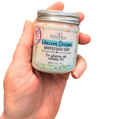 Bella & Bear Unicorn Dreams Whipped Bath Soap - Travel Size 3.2oz mango & pineapple with a hint of vanilla thumbnail 3