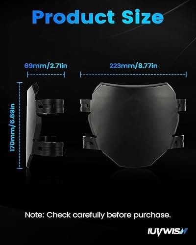 IUVWISN Electric Bike Number Plate E Bike Front Plate Compatible Fit for Ridstar Q20 Tuttio Soleil 01 Super 73 S1 S2 Y1 RX Macfox EBike Electric Commuter Mountain Bike Black thumbnail 7