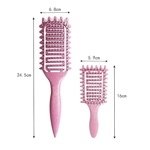 Curl Defining Brush,2024 Curly Hair Brush,Vented Hair Brush for Detangling, Shaping and Defining Curls For Women and Men Less Pulling (2Pcs Purple) thumbnail 6