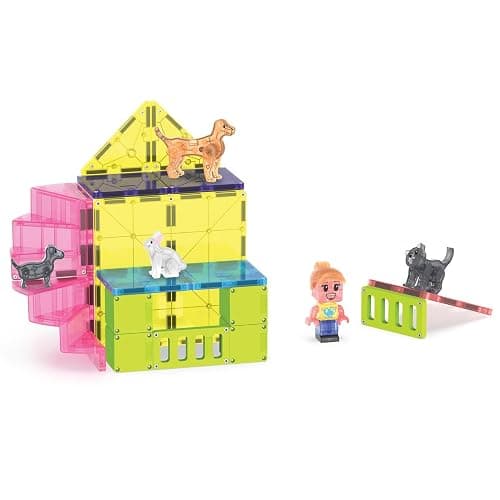 MAGNA-TILES Pet Playhouse 50-Piece Magnetic Construction Set, The Original Magnetic Building Brand thumbnail 7