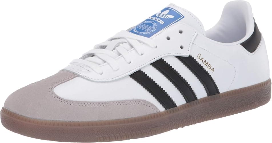 adidas Originals Mens Samba OG Sneaker - 6 - Footwear White/Core Black/Granite - Image 1