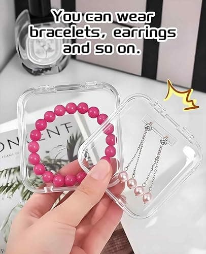 DAWZMR 18PCS Press on Nail Cases, Artificial False Nail Storage Box Container with 60 PCS Adhesive Double thumbnail 7