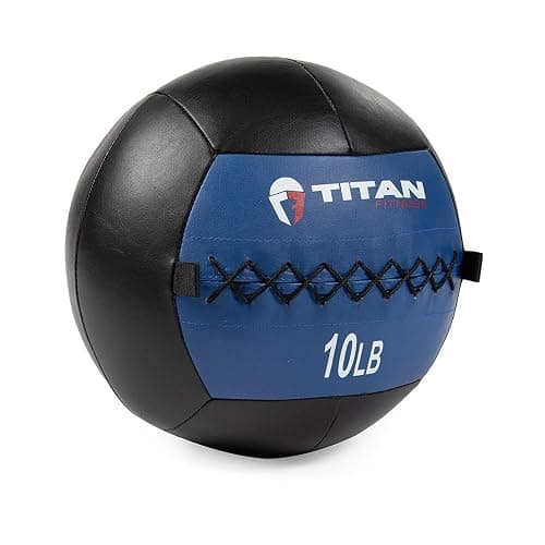 Titan Fitness Soft Leather Medicine Wall Ball Durable, Endurance, Cardio, Core Strength - Image 1