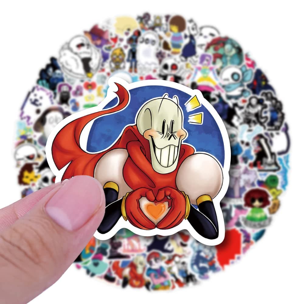 100 Pcs Undertale Stickers for Water Bottles, Skateboard, Luggage, Computer, Collectible Album, Car Stickers, Cute Laptop Stickers for Kids Teens Adults thumbnail 3