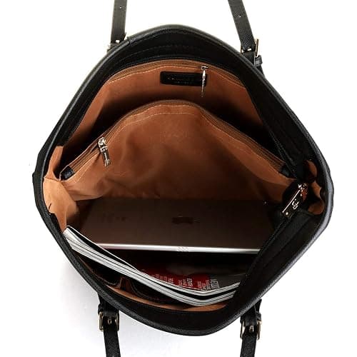 LIRENSHIGE Handbags for Women, Tote Bag Soft PU Leather Large Capacity Ladies Handbag Womens Top Handle Shoulder Bag For women Black Handbag thumbnail 5