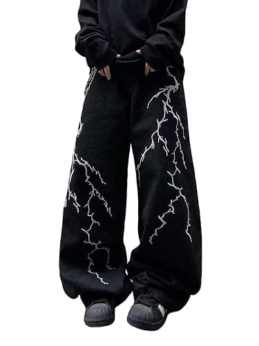 OYICAI Womens Baggy Jeans Wide Leg Denim Pants Y2k 90s Vintage Hip Hop Loose Long Trousers Streetwear - Image 1