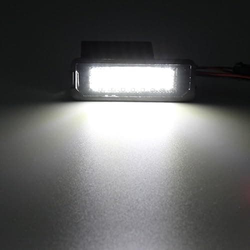 2Pcs Error Free LED License Plate Lights Tag Lamp Assembly Compatible/Replacement for Volkswagen VW Golf GTI MK4 MK5 MK6 MK7 CC Rabbit Polo EOS Phaeton Beetle Scirocco, 6000K White thumbnail 3