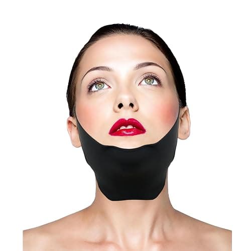 Post Surgical Chin Strap for Women &Men，Chin Lipo Compression Garment，Adjustable Stop Snoring Chin Strap，Lipo Post Chin Strap (Black 2PCS) thumbnail 6