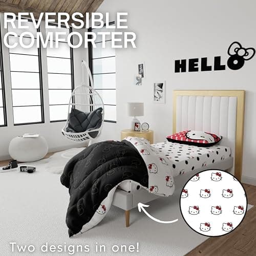 Collectibles Hello Kitty Bedding Super Soft Cozy Microfiber Reversible Comforter, Twin, (Officially Licensed Product) by Franco | Bedding, Super Soft, Cozy, Twin, Officially Licensed Product thumbnail 3