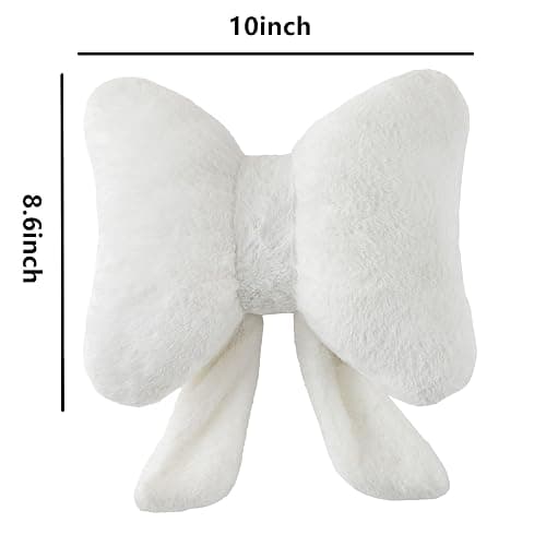 Novohive Bow Pillow Throw Pillows Butterfly Shaped Decorative Cute Pillows for Bed Sofa Cute Home Decor,White 10 * 8inch thumbnail 3