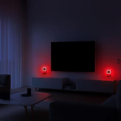 Sujeet Red Night Light, Night Lights Plug into Wall 4-Pack, Nightlight Plug in Night Light, Dusk to Dawn Night Lamp Led Night Lights for Adults Bedroom, Bathroom, Hallway thumbnail 2