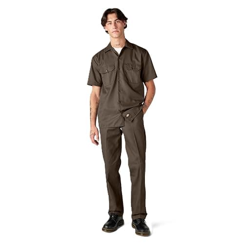 Dickies Men’s Short Sleeve Work Shirt – Durable Twill Button Down Shirts for Men, Lightweight Uniform for Daily Wear - Image 1
