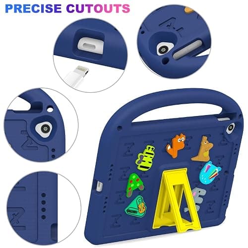 AGROMI Kids Case for iPad 9th/8th/7th Generation 10.2 Inch 2021/2020/2019, with Built-in Anti-Slip Handle/Foldable Stand/Shoulder Strap, Shockproof Protective Kids iPad 9th/8th/7th Gen Case 10.2 Inch thumbnail 6