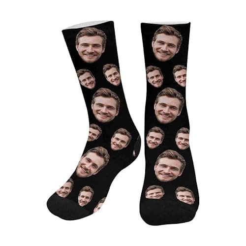 Custom Face Socks with Picture, Personalized Customized Funny Sock for Men Dad Family Father's Day thumbnail 2