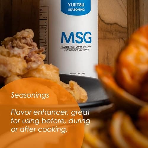 YUIITSU 12 oz MSG Seasoning Monosodium Glutamate, Gluten-Free Plant Based Umami Flavor Enhancer, Enhance Flavor of Poultry, Beef, Vegetables, and Marinades thumbnail 4