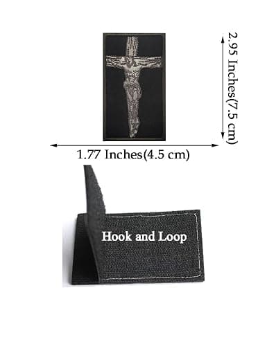 2PCS AliPlus Jesus Christ Patch Embroidered Patches Tactical Morale Patch Hook and Loop thumbnail 2
