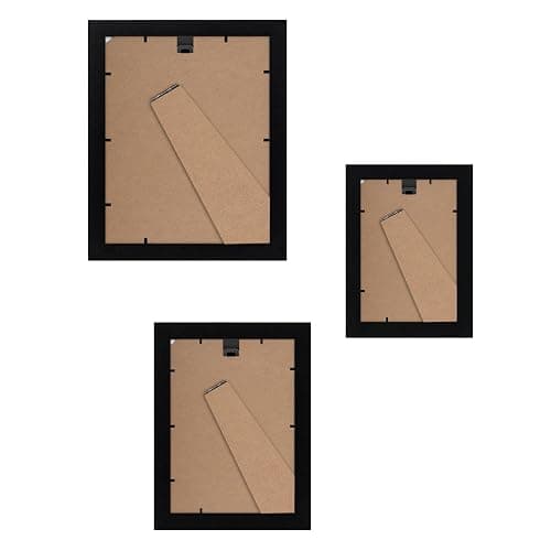 Americanflat lot de 10 Cadres Photo Noir - (2) 20x25, (4) 12x18 et (4) 10x15 cm - Décoration Murale et Collages avec Verre Résistant aux Chocs, Matériel de Suspension et Chevalet thumbnail 6