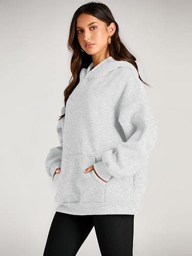 EFAN Women's Oversized Fleece Hoodie, Cozy Plush Pullover Sweatshirt with Pocket thumbnail 3