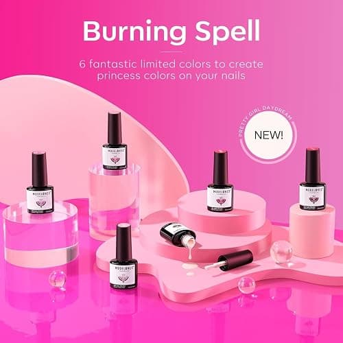 modelones Pink Gel Nail Polish Set 6 Colors, Thanksgiving Hot Pink Tones Neon Pink White Gel Polish Magenta Light Soft to Dark 2025 All Seasons LED Nail Art for Nail Lovers Gift Salon DIY Starter Kit thumbnail 7