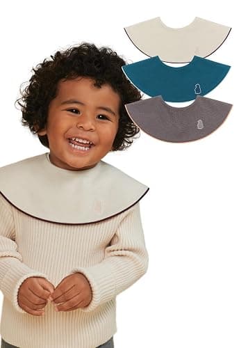 Konny Baby Bibs Set, 360 ​​° Rotate, Soft and Absorbent Bandana Drooling for Boys Girls baby Essentials - Image 1