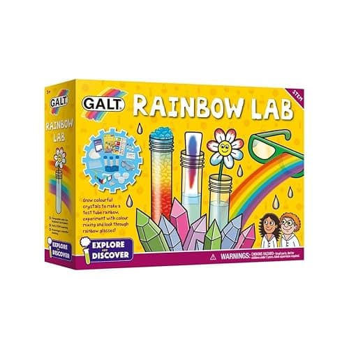 Galt Rainbow Lab - Explore & Discover Childrens Science Kit - 12 Science Experiments for Kids, Colourful Crystals - STEM Toys & National Curriculum Compatible - Gifts for Boys & Girls Ages 5 P - Image 1