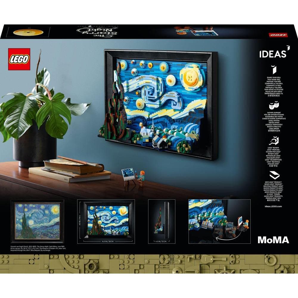 LEGO Ideas 21333 Vincent Van Gogh - La Nuit Étoilée, Reproduction de Tableau sur Toile thumbnail 7