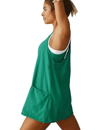 VIUTIL Womens Athletic Dress Built in Shorts Hot Shot Mini Dress Spaghetti Straps Tennis Workout 2026 Summer Romper Dress thumbnail 5