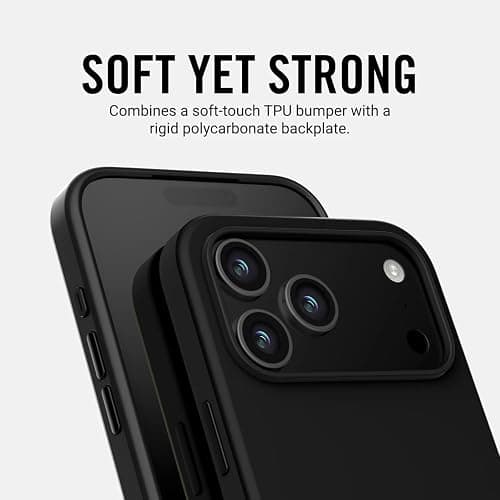Ridge Case Compatible with iPhone 17 PRO MAX - Compatible with MAGSAFE & Wireless Charging, Aluminum Control Buttons, Dual-Layer Construction, TPU Bumper with Drop Protection (Matte Black) thumbnail 5