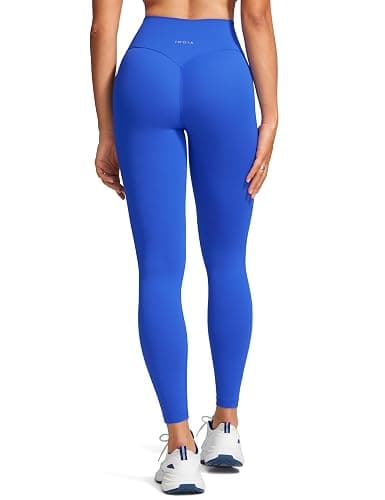 INGIA Womens High Waist No Front Seam Scrunch Butt Leggings Workouts 25 Inches V-Back Scrunch Booty Gym Yoga Pants - Image 1