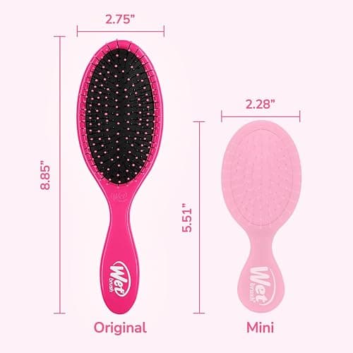 Wet Brush Detangling Brush, Original Detangler Brush (Pink) - Wet & Dry Tangle-Free Hair Brush for Women & Men - No Tangle Soft & Flexible Bristles for Straight, Curly, & Thick Hair thumbnail 5