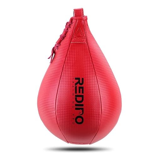 Redipo Superior Boxing Speed Bag - PU Leather Speed Punching Ball - Heavy Duty Hanging Swivel Ball for Gym & MMA Muay Thai Sports Fitness - Punching Dodge Striking Speed Reflex Ball - Image 1