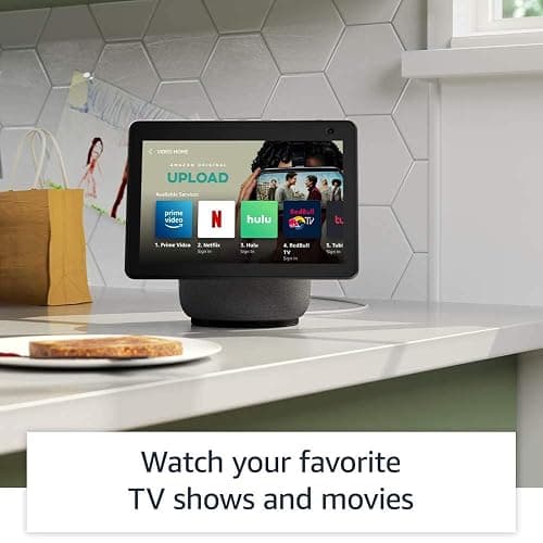 Amazon Echo Show 10 (newest model), HD smart display with premium sound, motion and Alexa, Charcoal - Charcoal - Device Only thumbnail 3