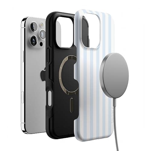 Casely iPhone 16 Pro Case | Blue Stripes | Sunday Best | Compatible with MagSafe | Bold Protective Design thumbnail 4