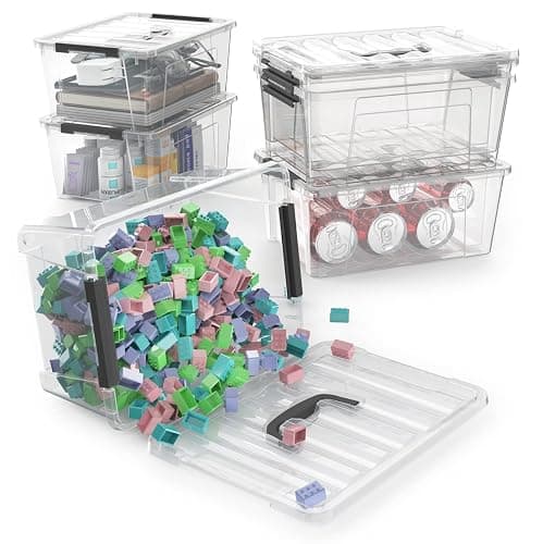 WYT Clear Storage Latch Bins, 6-Pack Storage Organizer Box with Handle and Lids, 5-Litre thumbnail 8